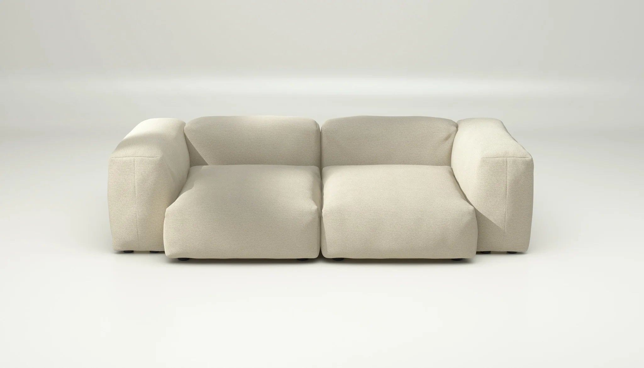 SET 02 M Sofa Loop Loop Duna – beige Textur für entspanntes Wohnambiente