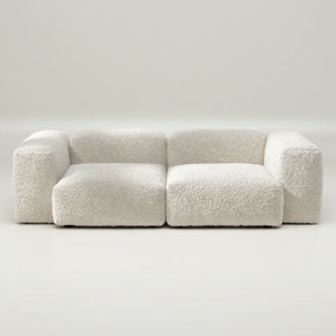 vetsak Sofa SET 02 in Größe M mit Stoff Doodle in Creme – sanfte Eleganz mit wohnlicher Struktur