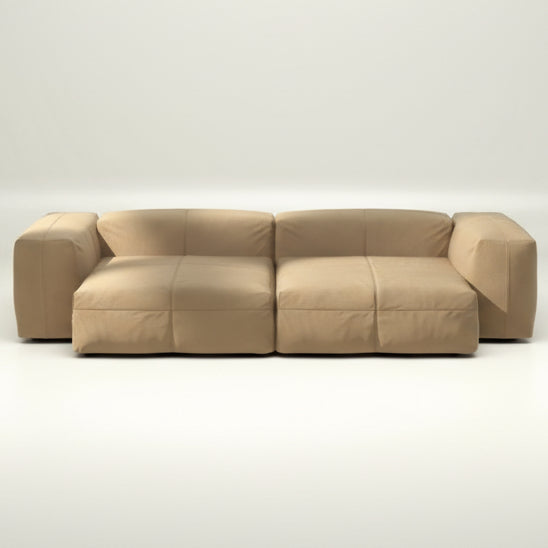 vetsak Sofa XL in Leder Beige – stilvolle Zurückhaltung mit edler Lederstruktur
