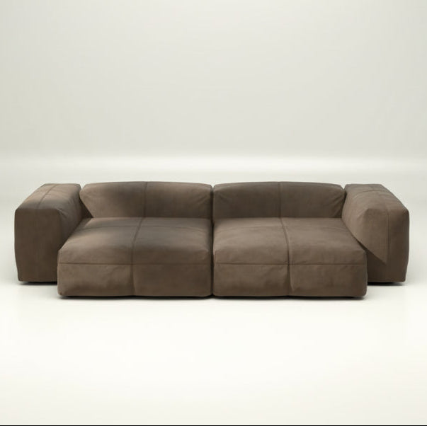Sofa SET 02 XL mit Lederbezug in Cacao – komfortabler Luxus mit erdiger Tiefe