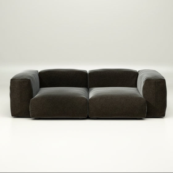 Modulares Sofa SET 02 von vetsak in M mit Suave Anthracite – modernes Dunkelgrau mit Charakter