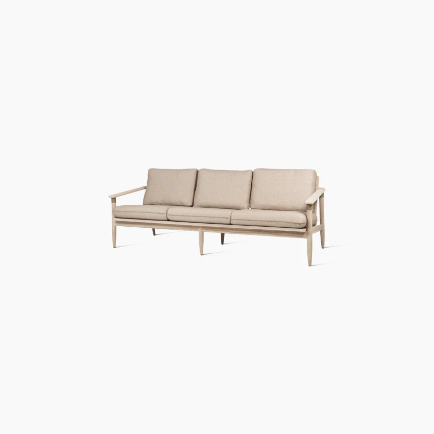 Vincent Sheppard DAVID 3- Sitzer Gartensofa aus Polypropylenseil und Teakholz