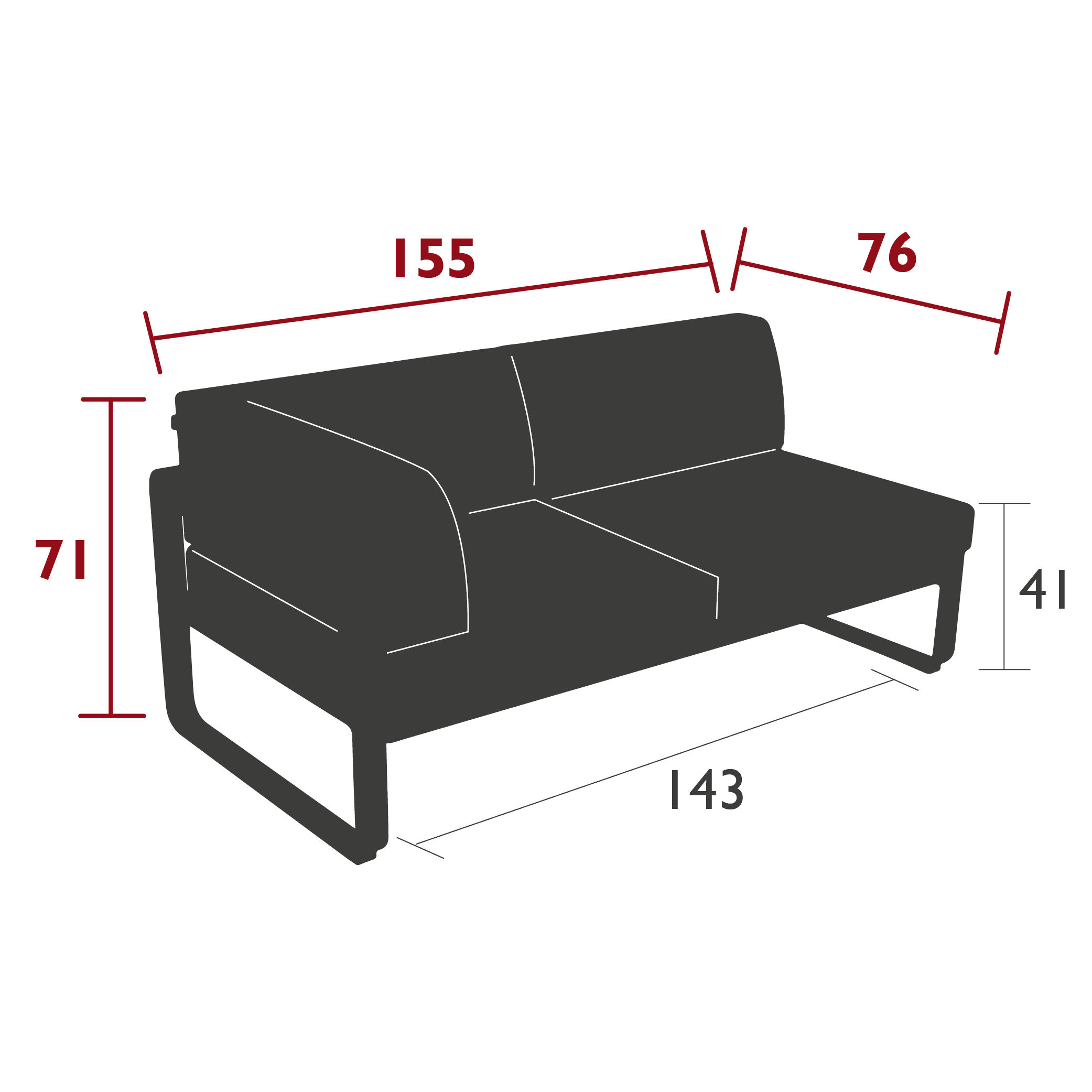 2-Sitzer Eckelement BELLEVIE mit Seitenkissen - Links - Original Homestories
