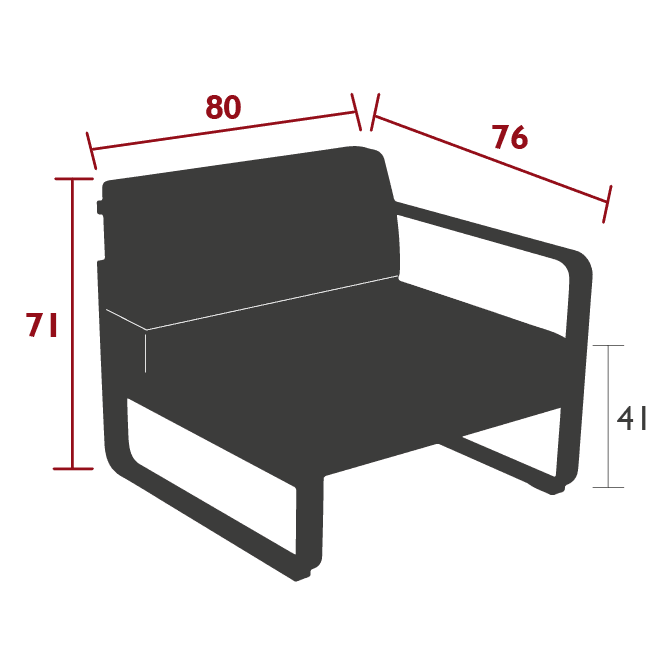 1-Sitzer Eckelement BELLEVIE - Rechts - Original Homestories