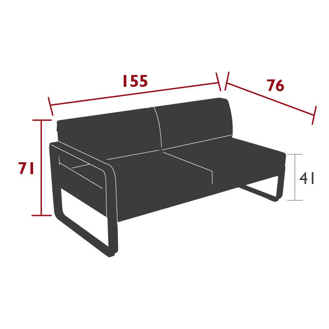 2-Sitzer Eckelement BELLEVIE - Links - Original Homestories