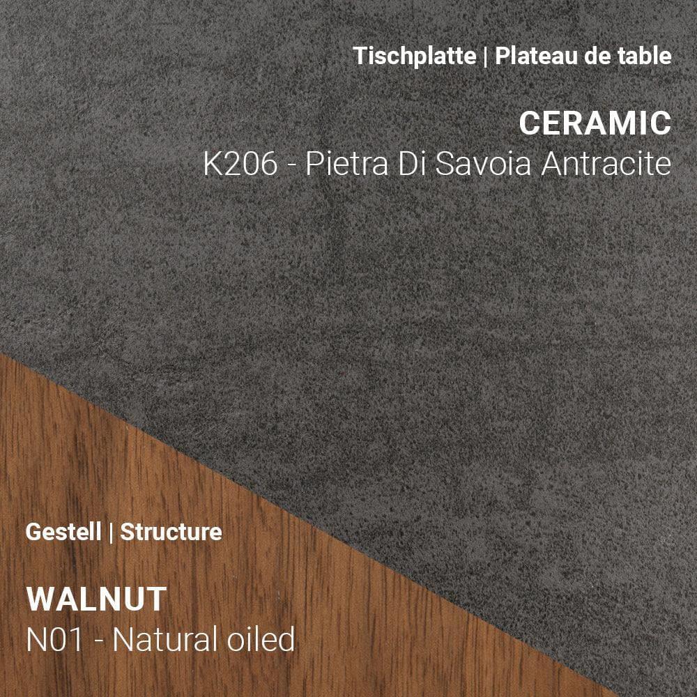 Esstisch TERRA T0500 - Keramik & Nussbaum | Mobitec | Homestorys