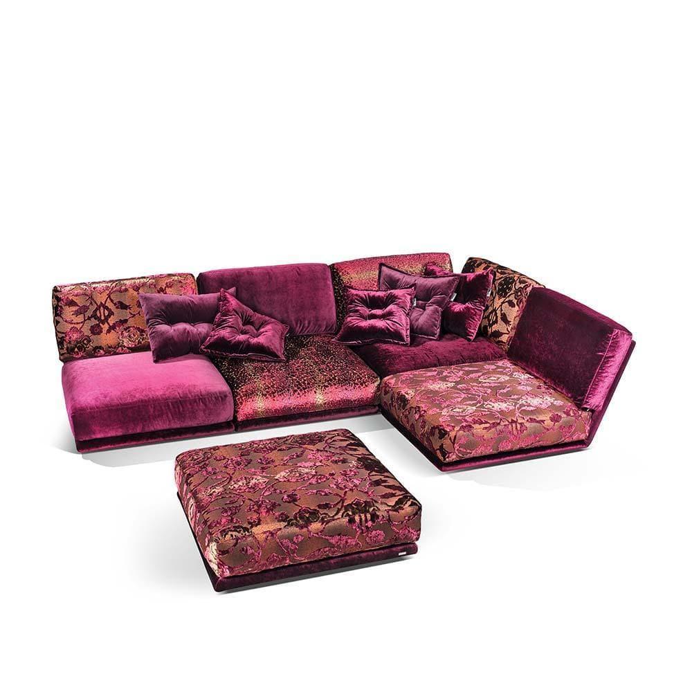 Designersofa NAPALI SET 1 von Bretz in sattem Bordeaux – modulares Polstersofa mit organischer Form und luxuriösem Samtbezug für exklusives Wohnzimmer