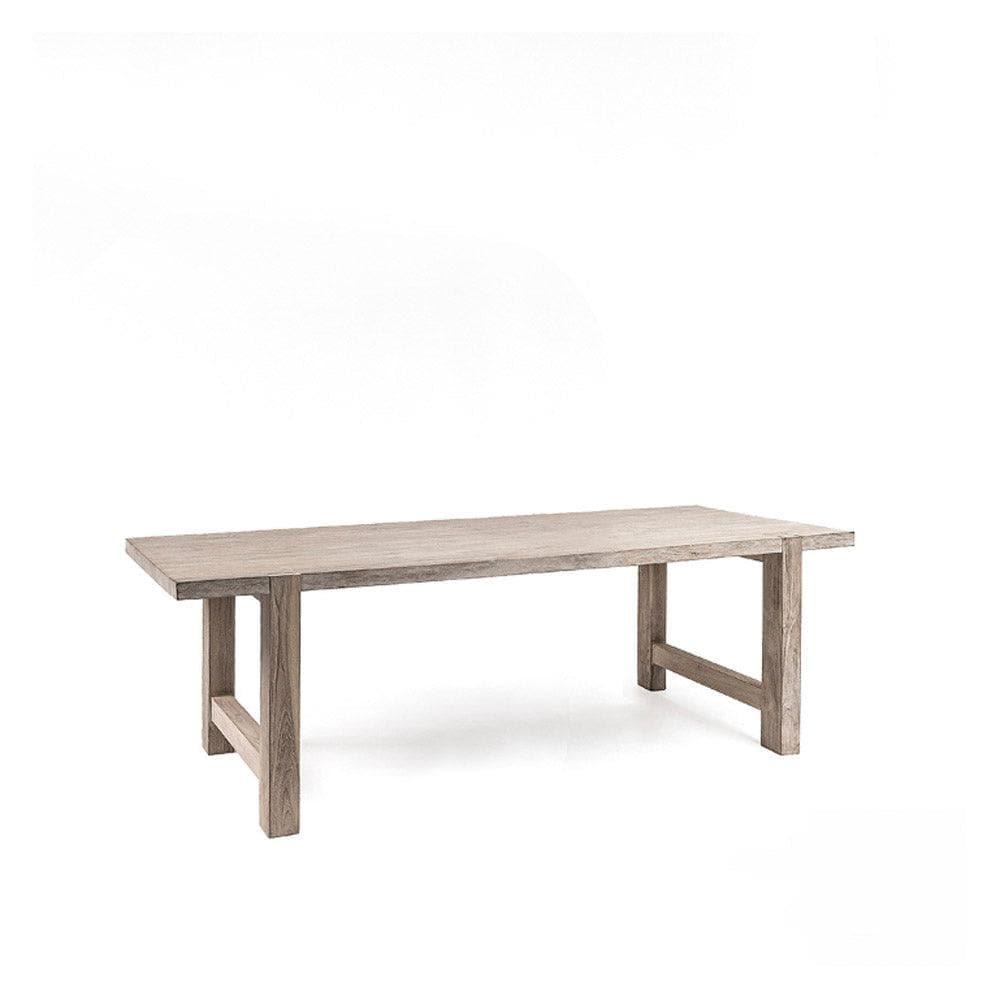 Esstisch JACOB von Gommaire – rechteckiger Outdoor-Tisch aus massivem recyceltem Teakholz, wetterfest und modern für Terrasse oder Garten