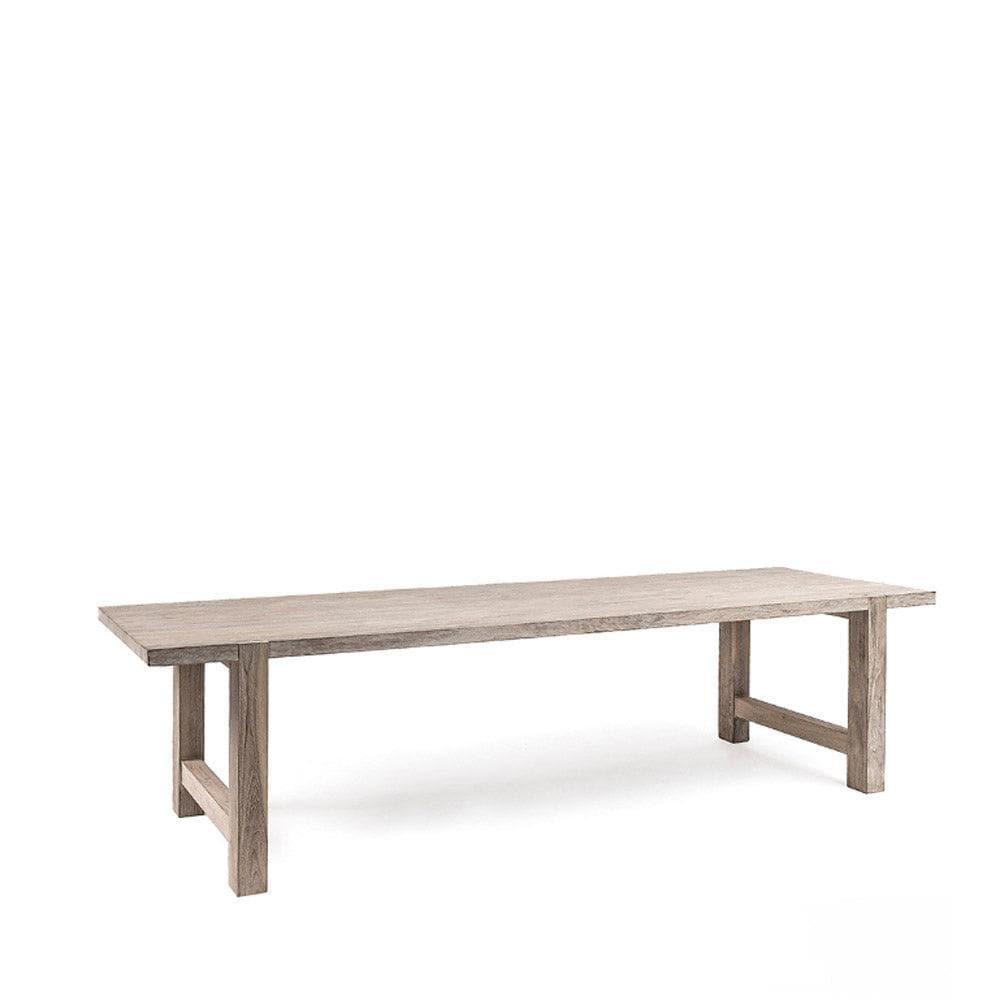 Esstisch JACOB von Gommaire – robuster Outdoor-Esstisch aus recyceltem Teakholz mit klarer Linienführung, wetterfest und stilvoll für Garten oder Terrasse