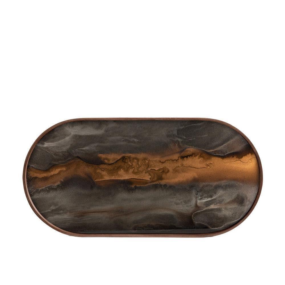 Glasstablett BRONZE ORGANIC Oblong - 71x36 | Ethnicraft | Homestorys