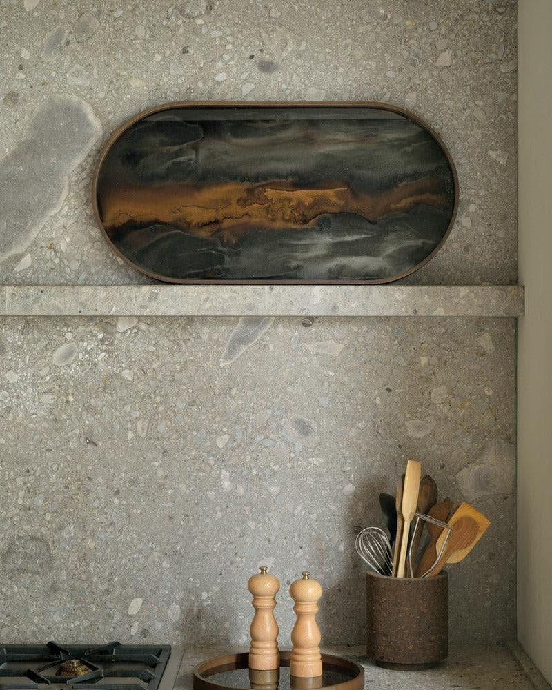 Glasstablett BRONZE ORGANIC Oblong - 71x36 | Ethnicraft | Homestorys
