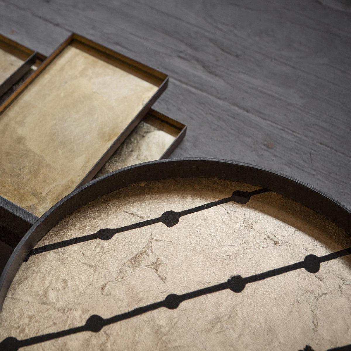 Tablett GILDED LAYERS BROWN DOTS - Ø48 | Ethnicraft | Homestorys