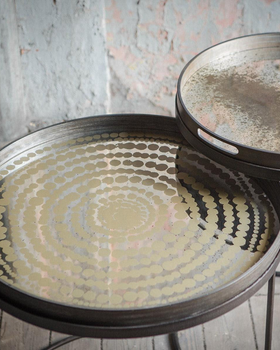 Tablett TRIBAL QUEST Gold Beads - Ø61 | Ethnicraft | Homestorys