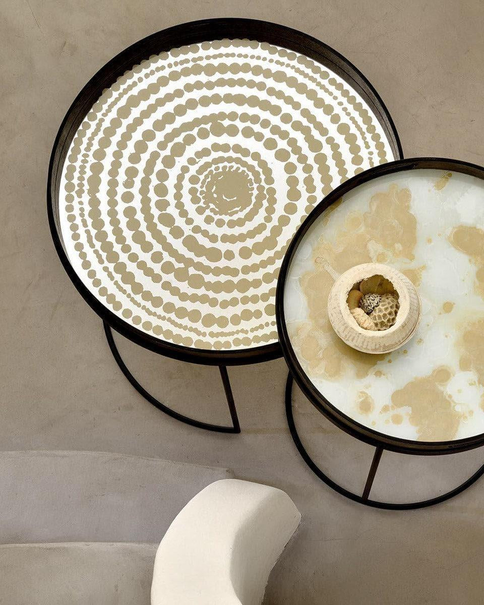 Tablett TRIBAL QUEST Gold Beads - Ø61 | Ethnicraft | Homestorys