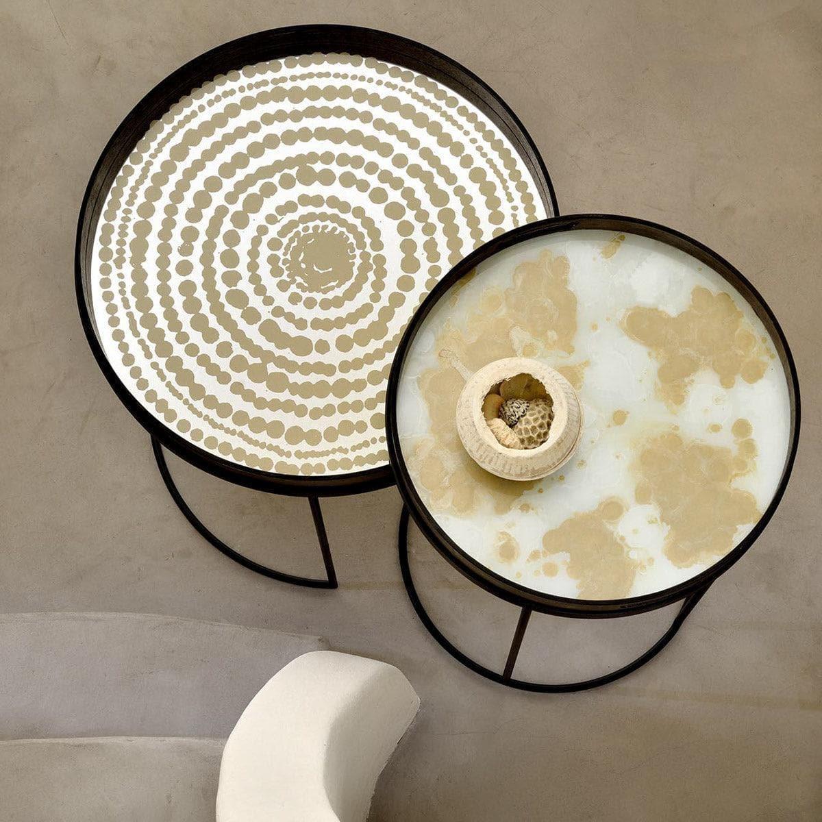 Tablett TRIBAL QUEST Gold Beads - Ø61 | Ethnicraft | Homestorys