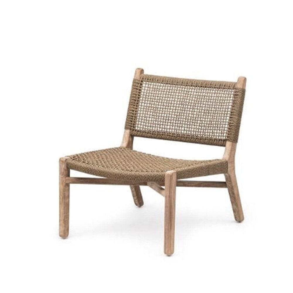 Gartenstuhl FIONA Easy von Gommaire ohne Kissen – minimalistisches Outdoor-Design aus recyceltem Teakholz, ideal für stilvolle Garten- und Terrassenbereiche