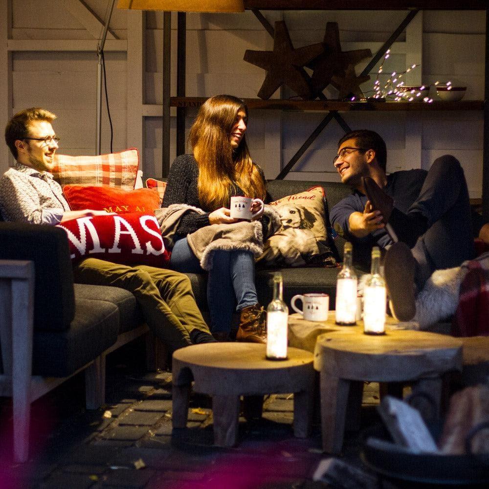 Gartensessel COPENHAGUE von Gommaire in Loungegruppe – elegante Kombination mit Sofa und Couchtisch für stilvolle Outdoor-Einrichtung auf der Terrasse