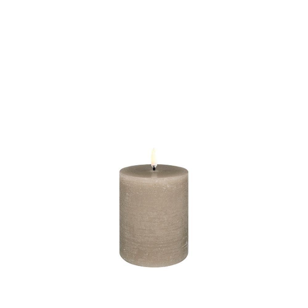 Kerze PILLAR RUSTIC LED Uyuni - Sandstone Ø7.8 x 10cm | Piffany | Homestorys