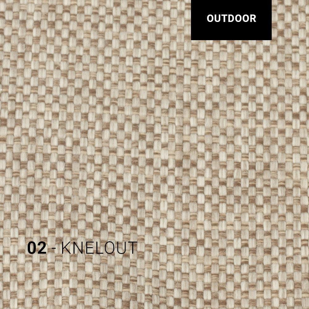 Stoff 02 KNELOUT von Gommaire – weiß-beiger, robuster Outdoorstoff für das Gartensofa EDGE, pflegeleicht und UV-resistent