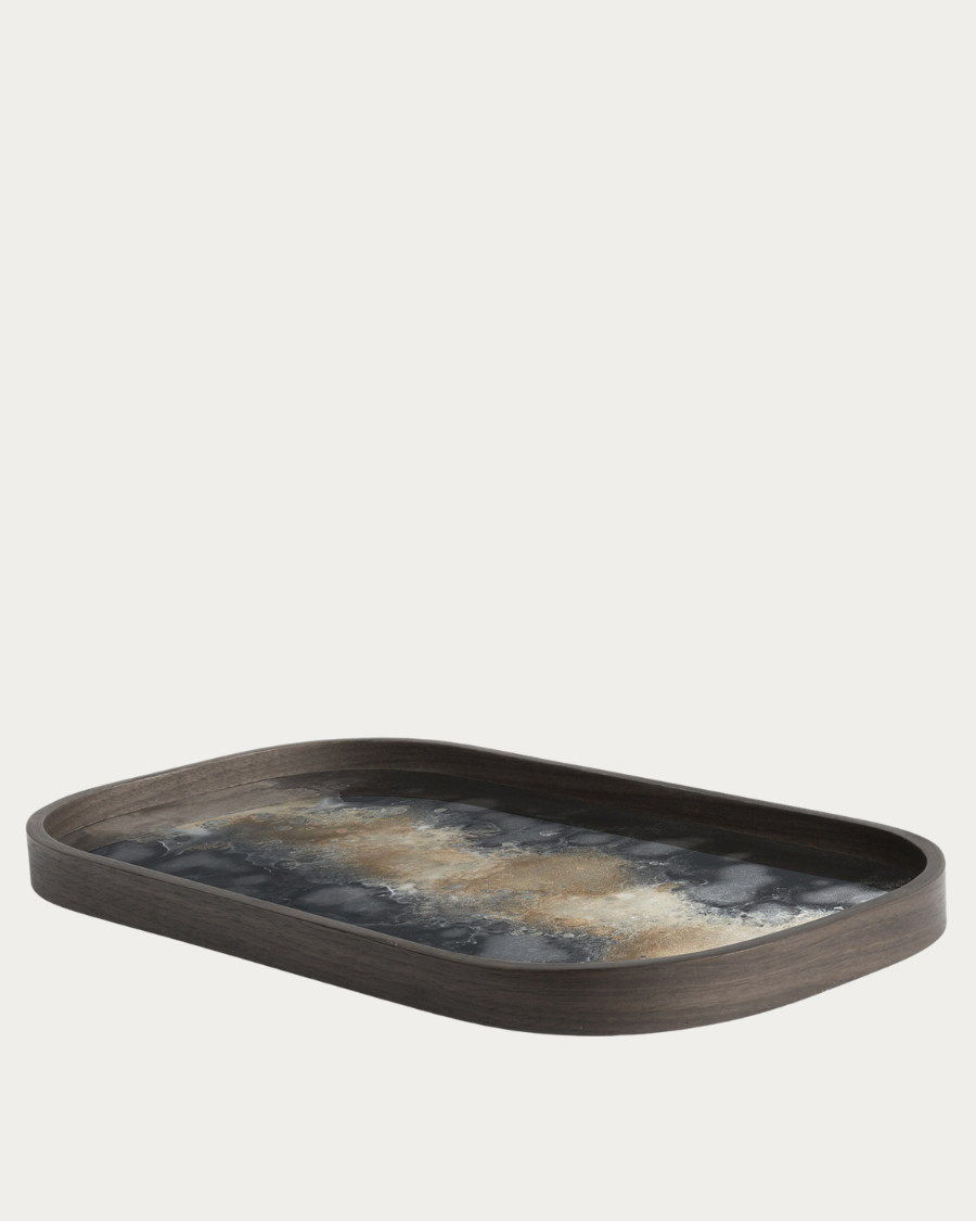 Glasstablett CLASSICS Black Organic - 42x24