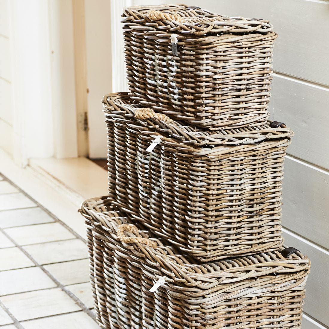 Korb RUSTIC RATTAN CLASSIC 3er-set | Rivièra Maison | Homestorys