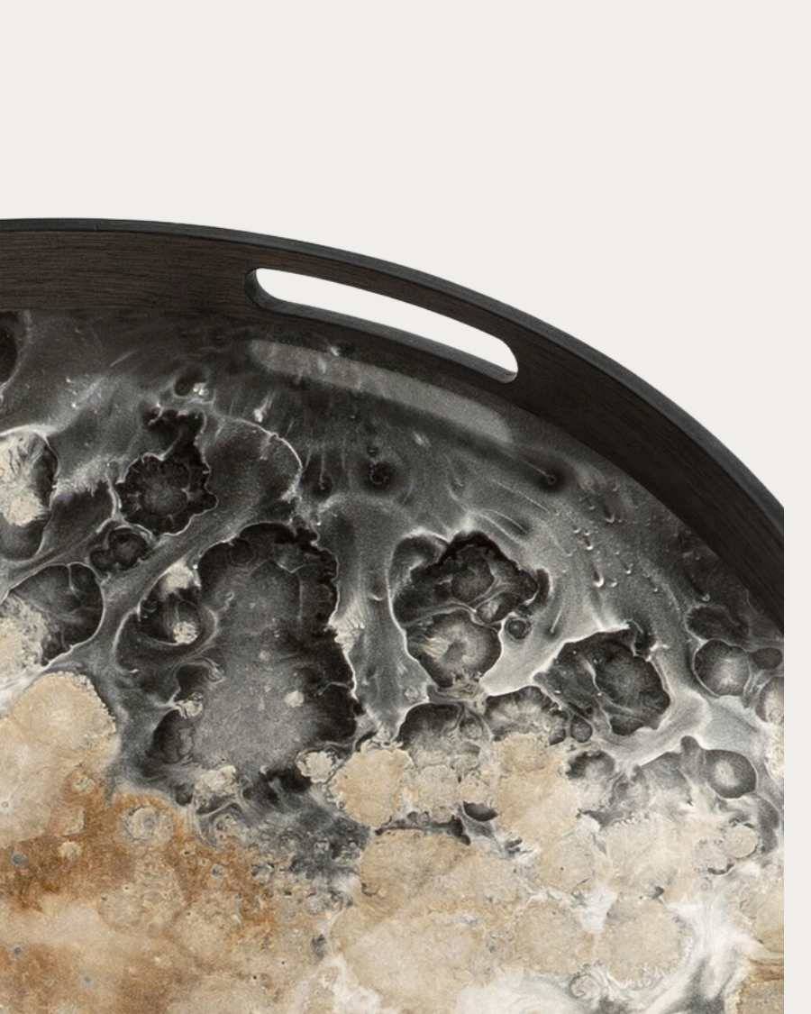 Tablett ORGANIC Schwarz - Ø48