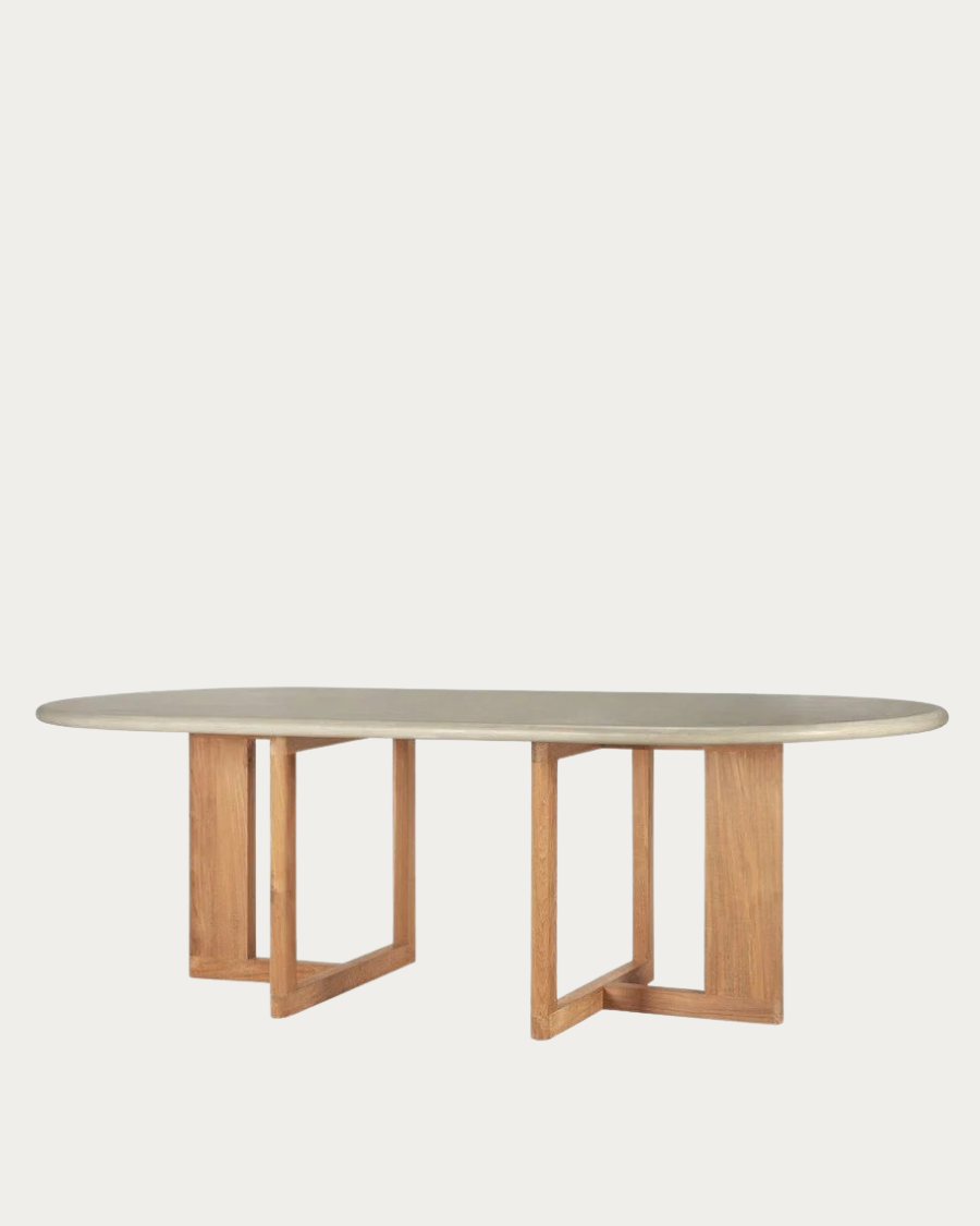 Ethnicraft TRESTLE Gartentisch groß, oblong, für 8 Personen im Garten