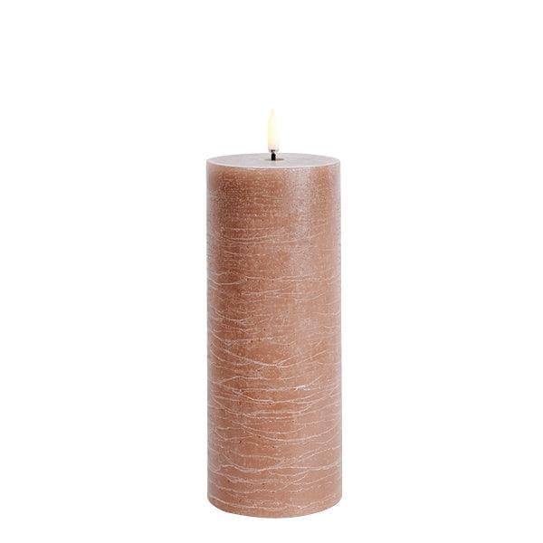 Kerze PILLAR RUSTIC LED Uyuni Sandstone Ø7.8 x 10.1cm | Piffany | Homestorys