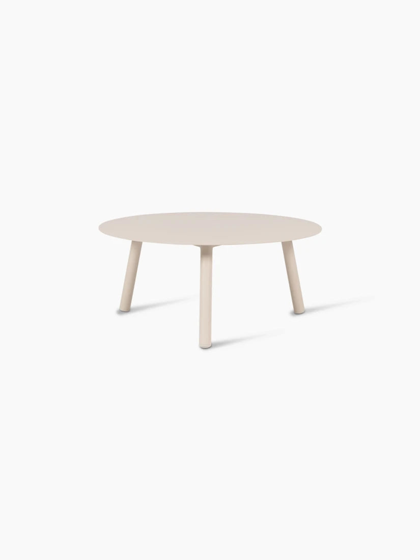 Vincent Sheppard LILO Couchtisch aus Aluminium in runder Form in Dune White