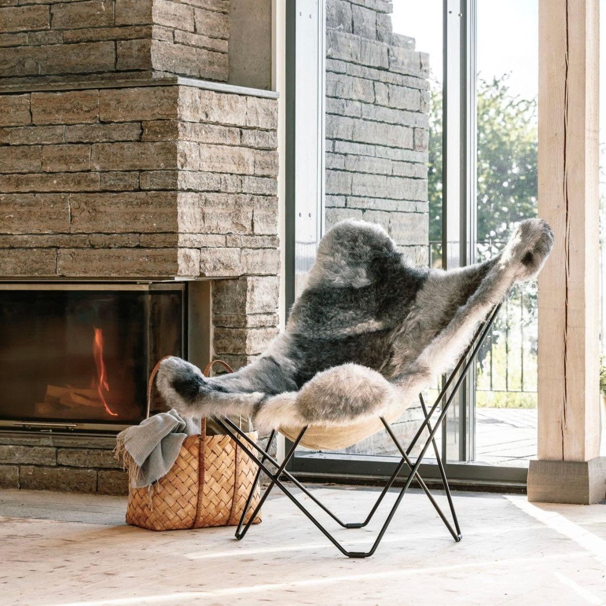 Cuero - Butterfly Chair ICELAND MARIPOSA - Schaffell -  | Homestorys