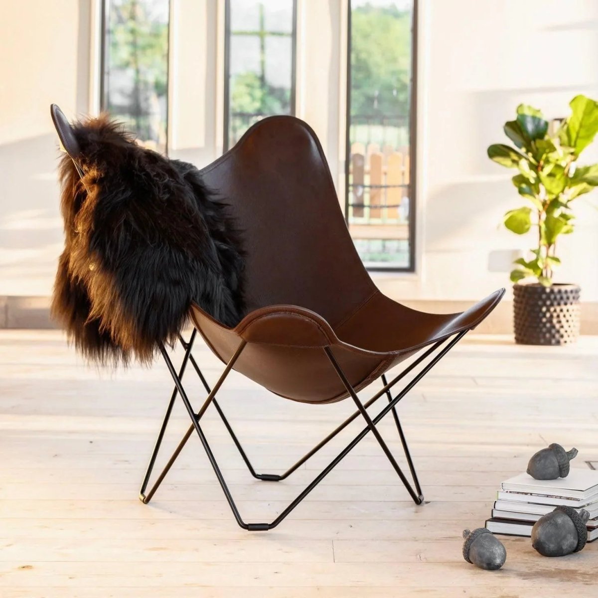 Cuero - Butterfly Chair PAMPA MARIPOSA - Leder -  | Homestorys
