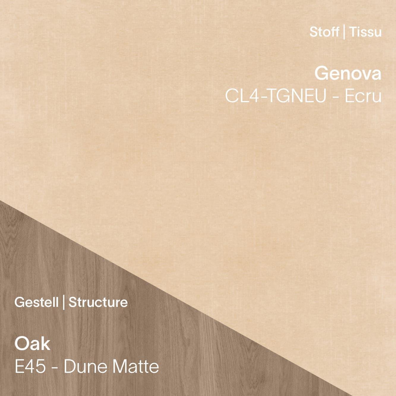 Mobitec CUORI mit Genova CL4 Ecru Bezug und Eiche Dune Matte Gestell (E45)