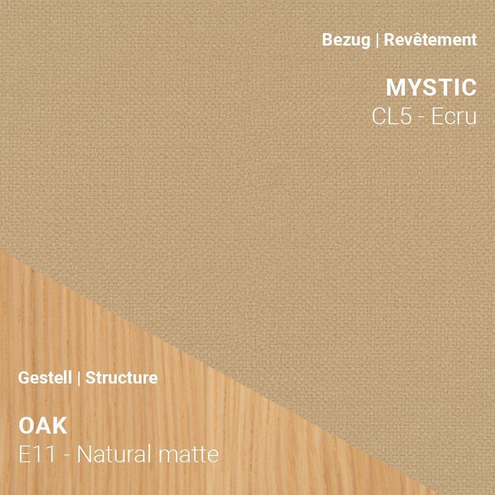 Mobitec CUORI in Mystic CL5 Ecru kombiniert mit Eiche Natural Matte Beinen (E11)