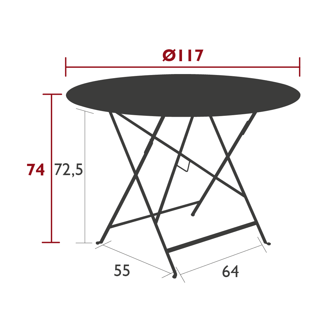 Gartentisch BISTRO - Ø117 _ Fermob _SKU 023748