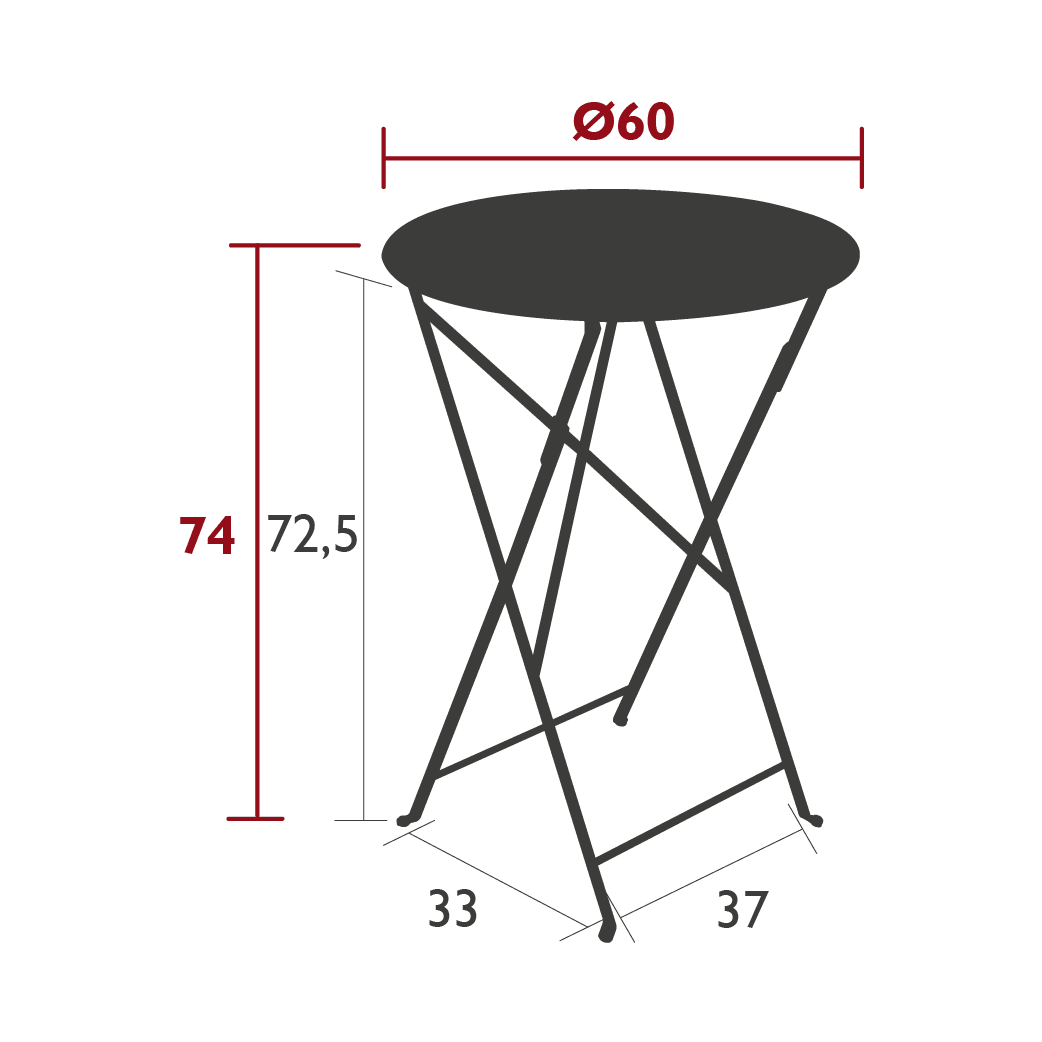 Gartentisch BISTRO - Ø60 _ Fermob _SKU 024543