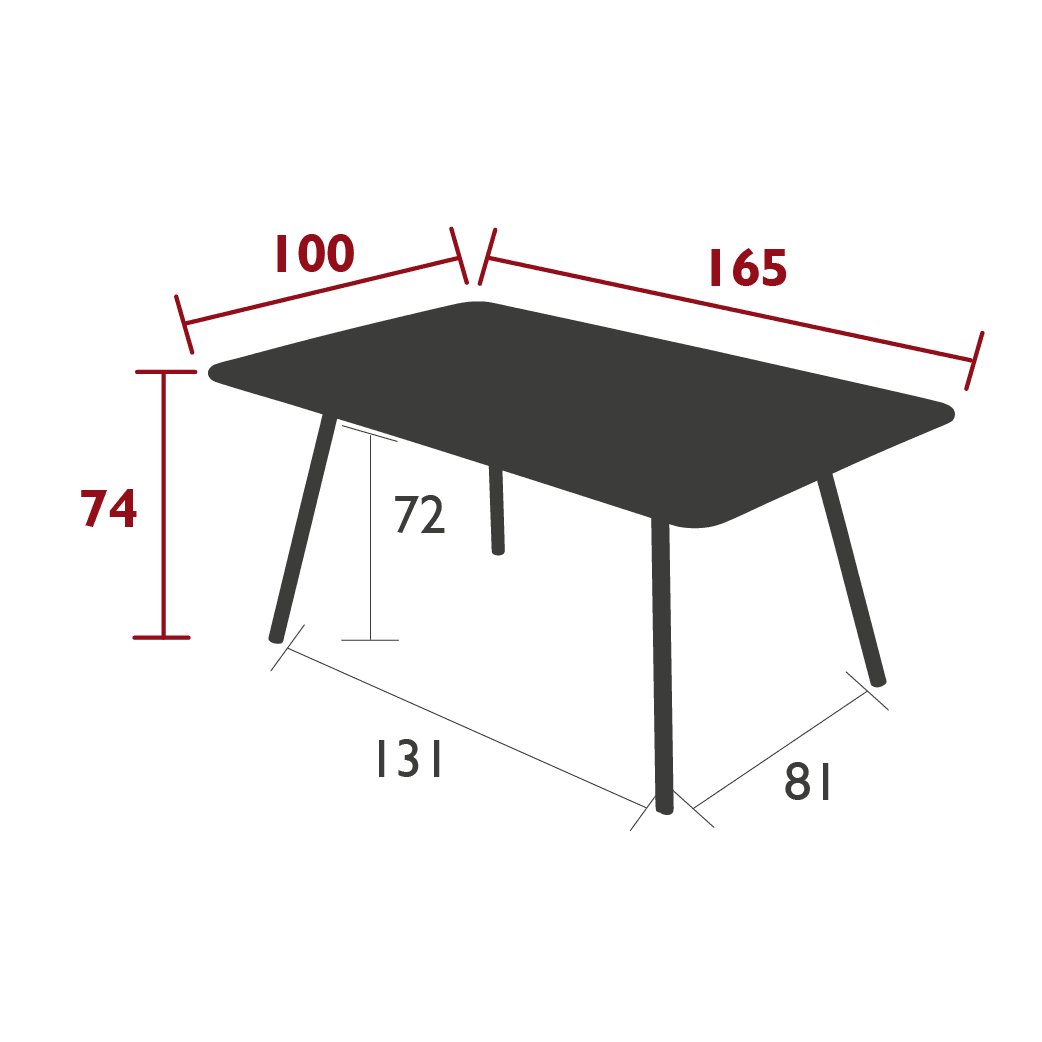 Gartentisch LUXEMBOURG - 165x100 _ Fermob _SKU 413648