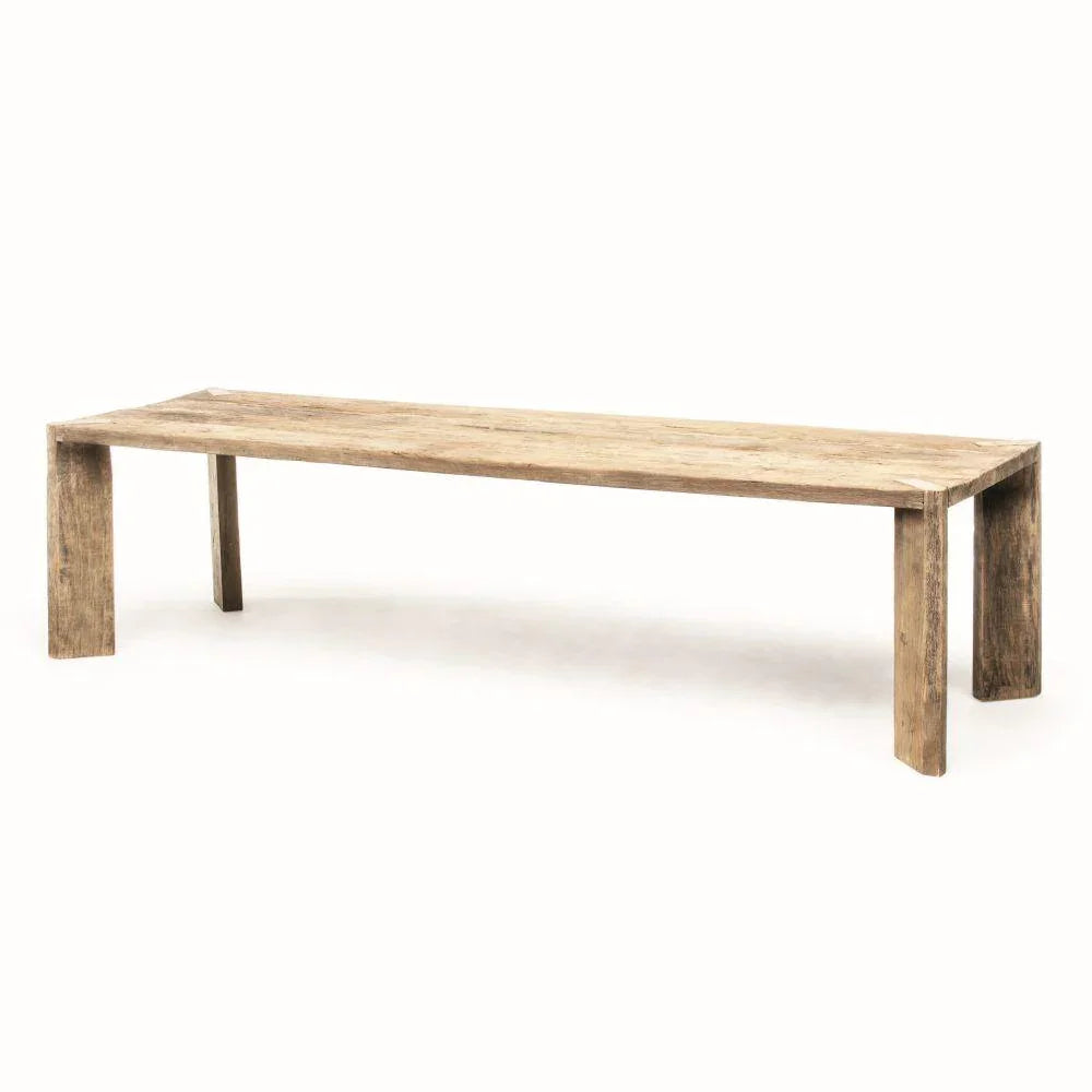 Gommaire ARCHIE Esstisch 300x95 cm – großzügiger, rechteckiger Massivholztisch aus recyceltem Teak mit klarer Linienführung für große Essbereiche oder überdachte Terrassen