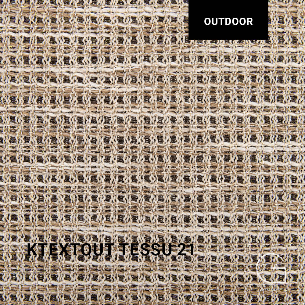 Gartensofa Mittelteil COPENHAGUE von Gommaire mit KTexout Tessu 21 – elegantes Modul mit robustem, zeitlosem Stoff für flexible Outdoor-Sitzlandschaften