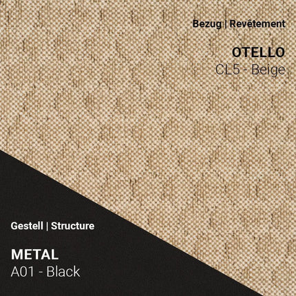 Mobitec LOLA C3612 mit Otello Beige und A01 Metal Black – harmonische Farbgebung mit Charakter