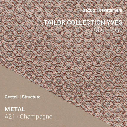 LOLA C4110 mit Tailor Yves Rose und A21 Champagne – elegante Pastelltöne mit goldenem Glanz