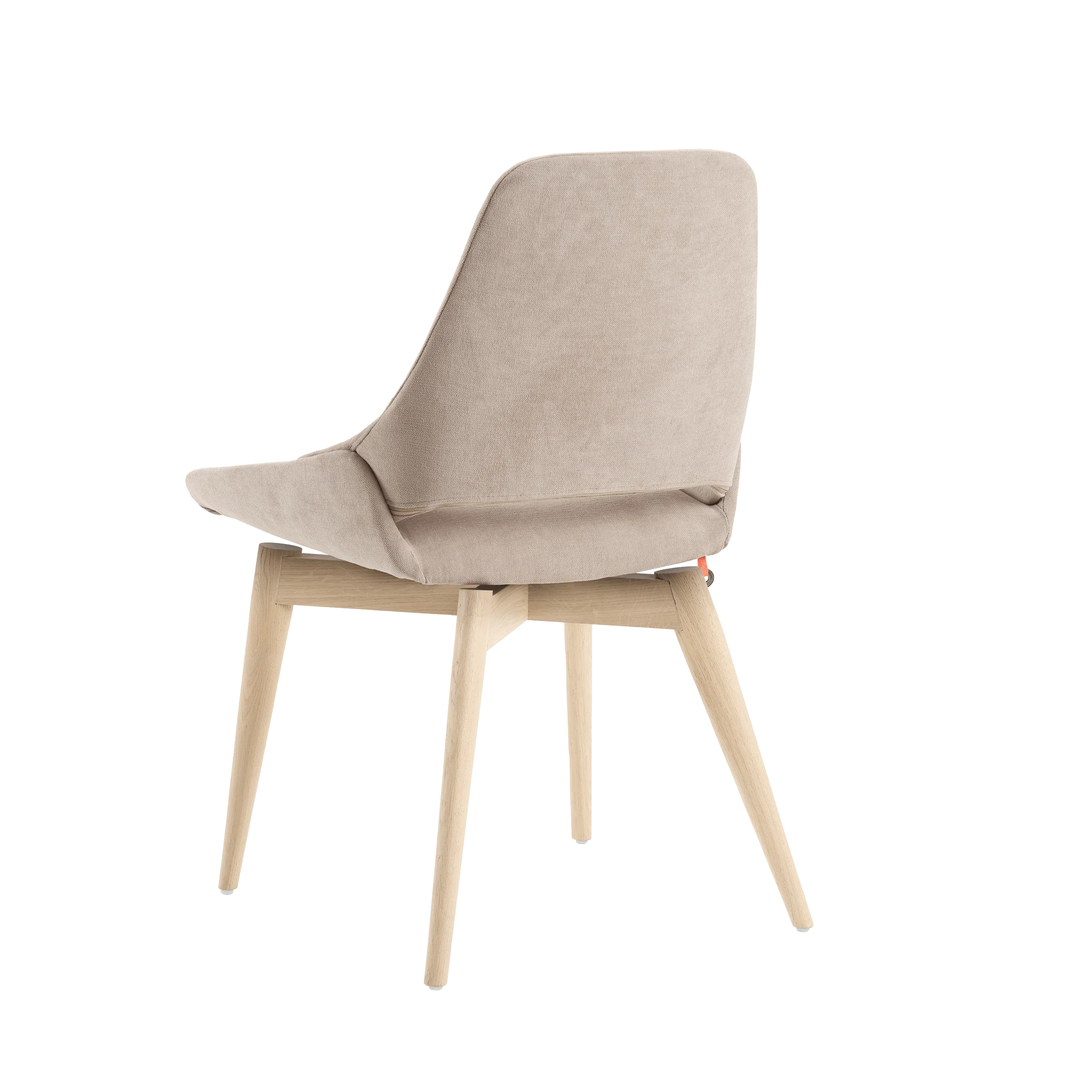 Rückansicht des Stuhls LOTUS C0110 mit sanft geschwungener Rückenlehne und filigranem Rahmen