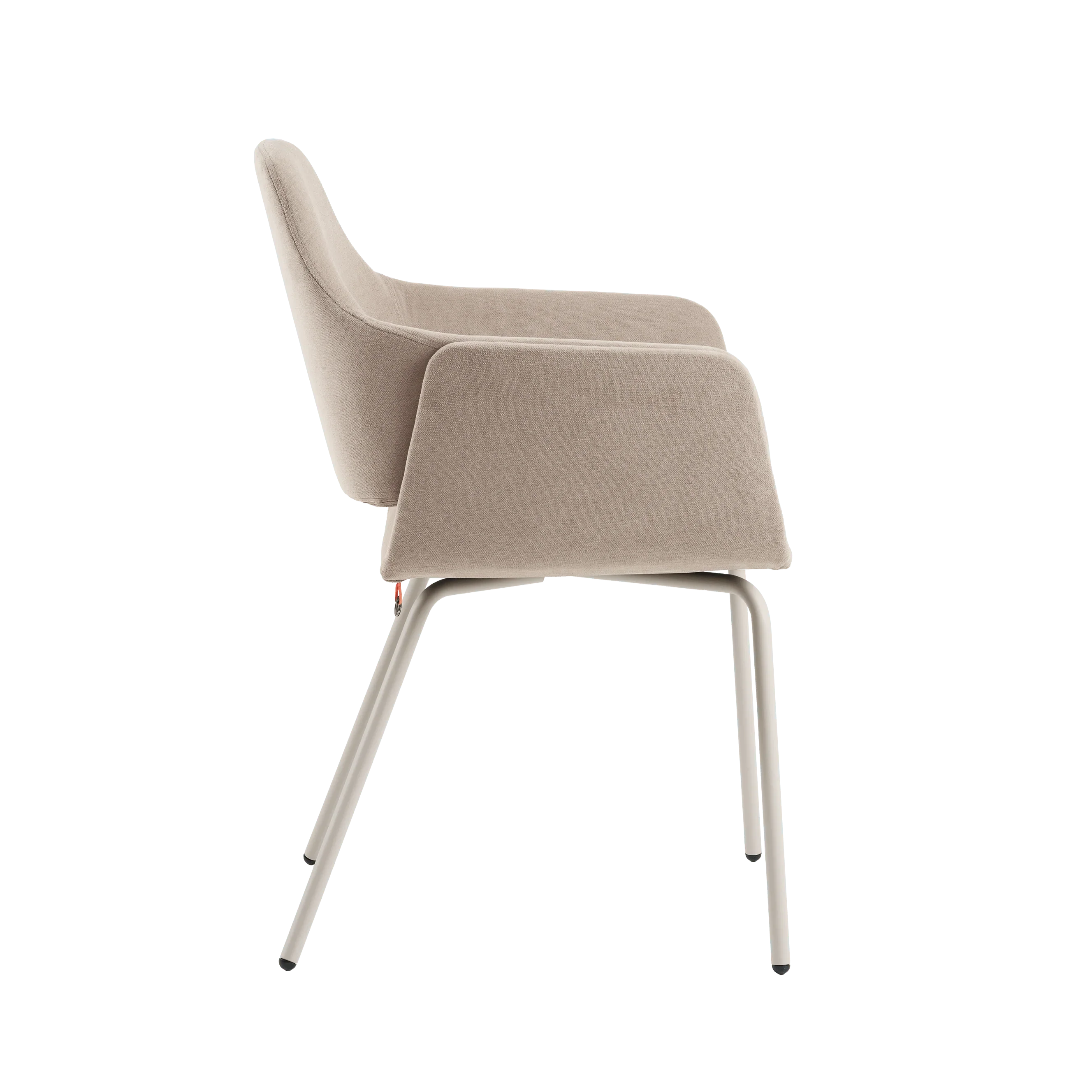 Armlehnstuhl LOTUS C0412 von Mobitec – Seitenansicht mit schlanker Form und filigranem Metallgestell