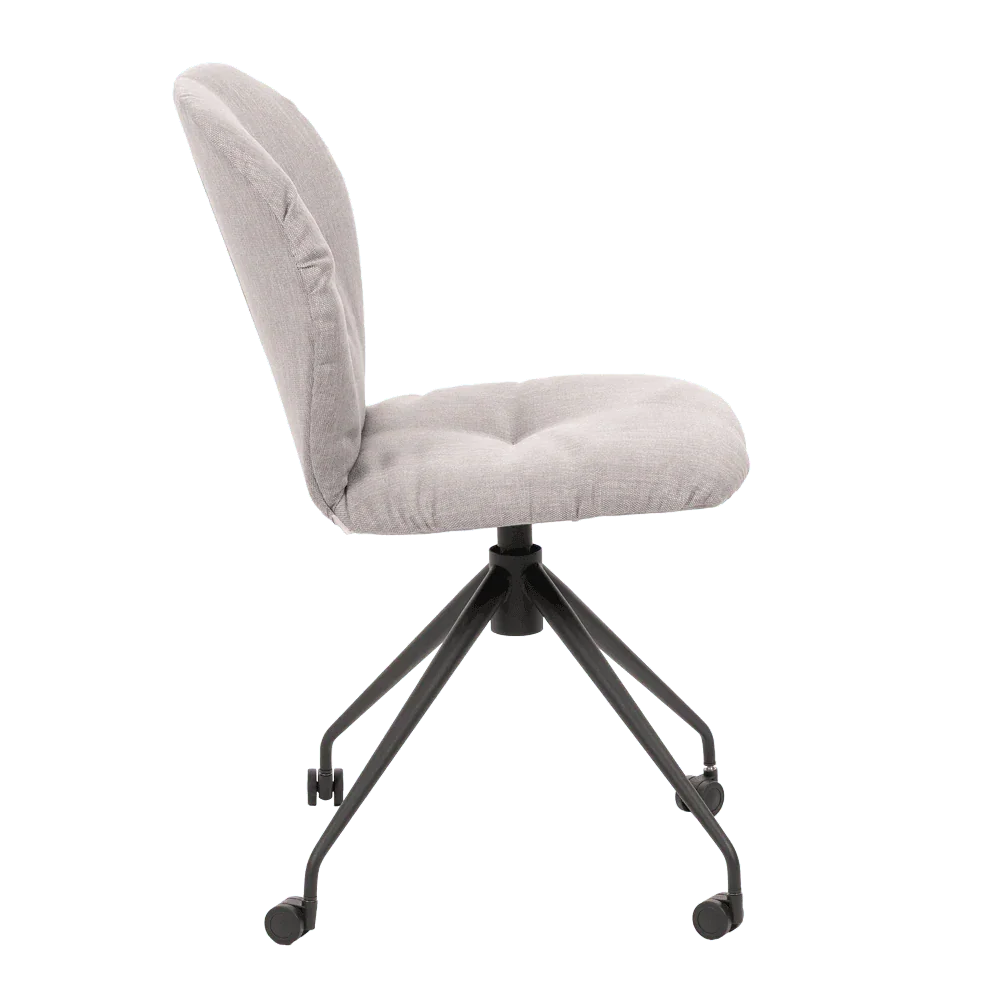 Mobitec MOOD 90 M1310 – Seitenansicht mit leicht geneigter Rückenlehne und funktionalem Metallgestell