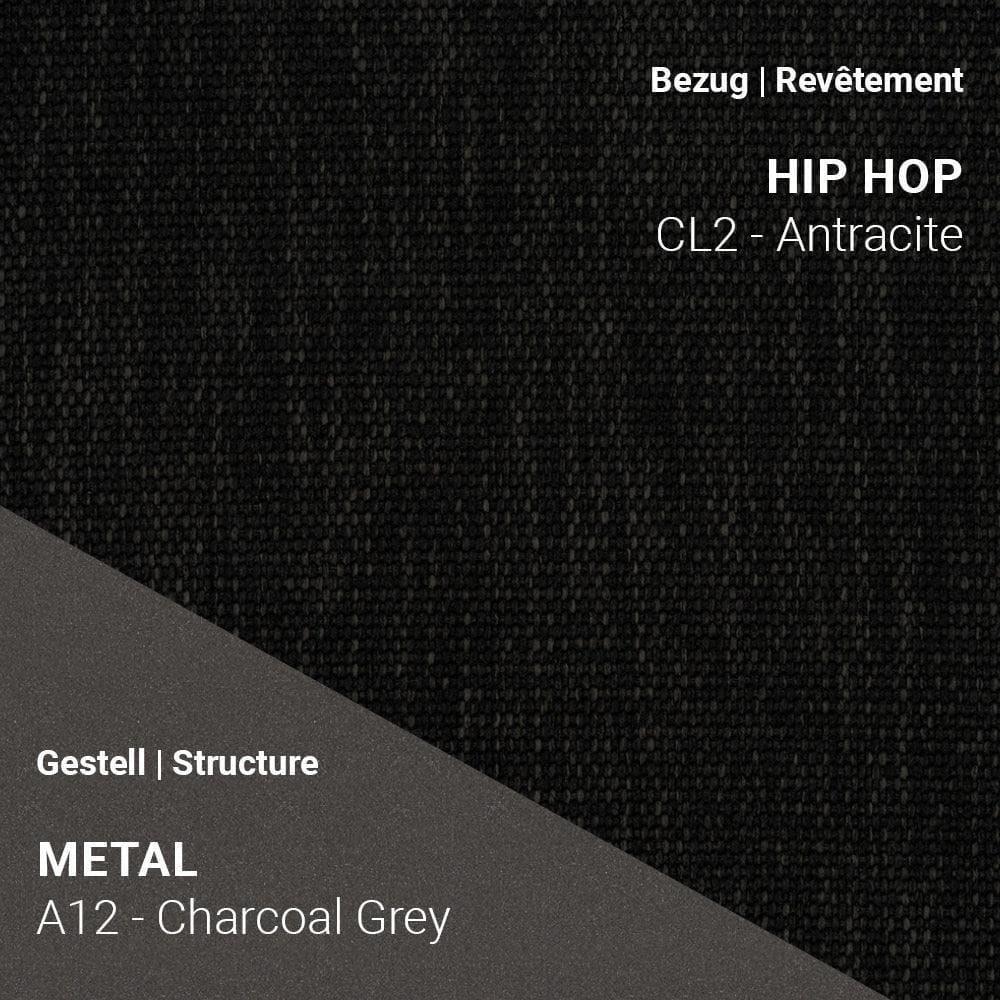 PAMP C1010 in Hip Hop CL2 Anthracite mit Metallgestell A12 Charcoal Grey