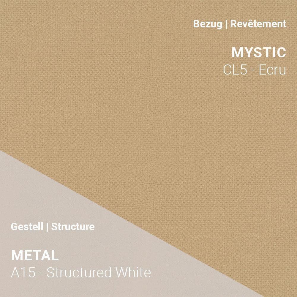Mystic CL5 Ecru auf PAMP C1216 mit weiß strukturiertem A15 Metallgestell