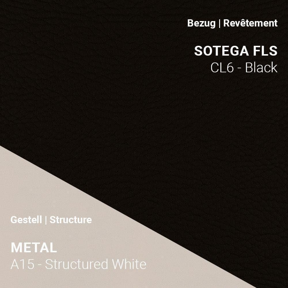 Sotega FLS CL6 Black auf PAMP C1216 mit strukturiert weißem Metallgestell A15 – kontrastreich