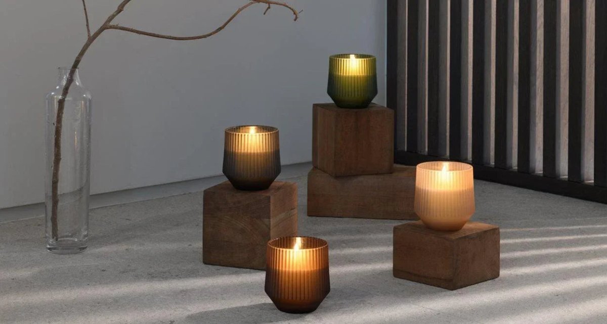 Piffany - Duftkerze LED SCENTED Glas Smoked - UL-SW-SM8595 | Homestorys