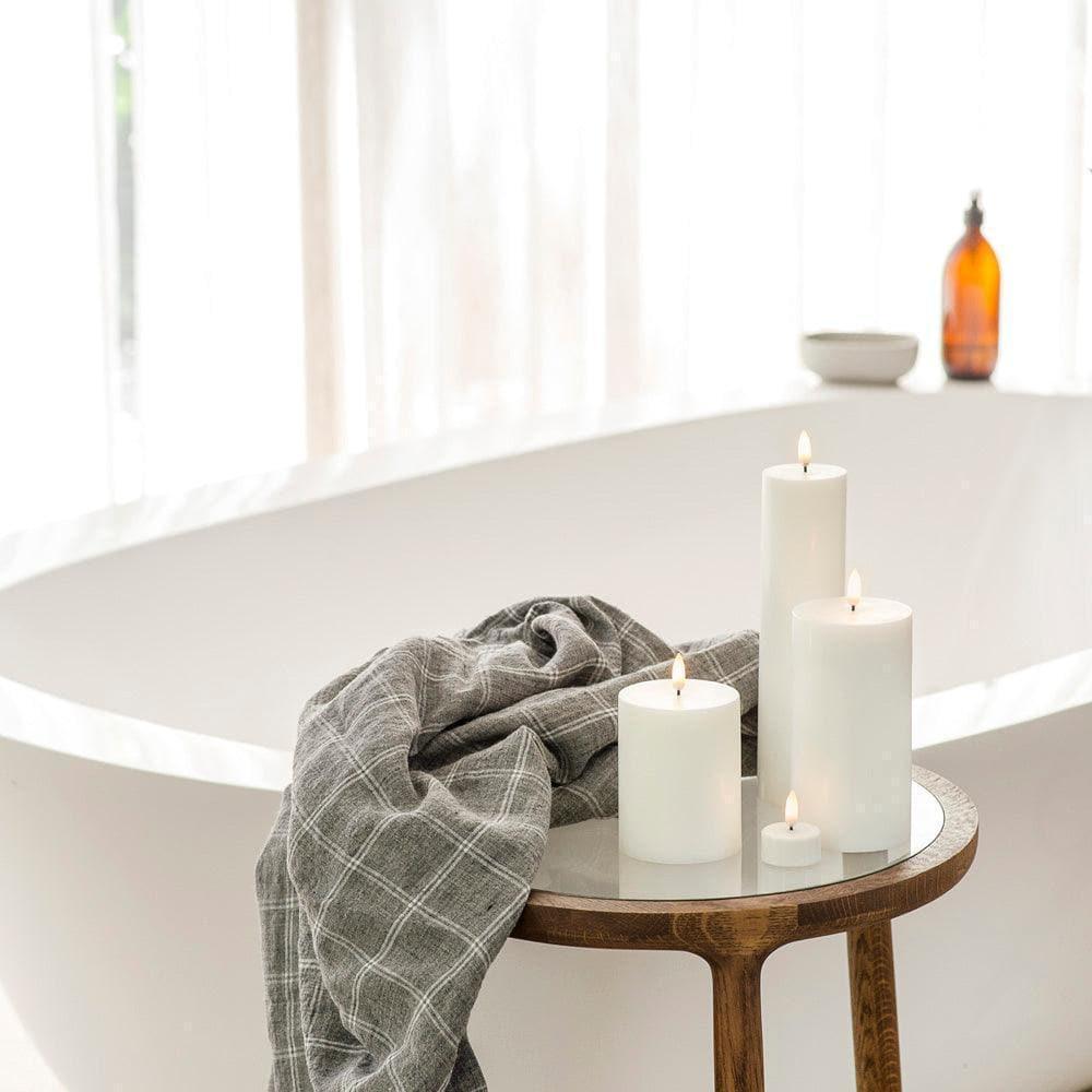 Piffany - Kerze PILLAR SHOULDER LED Uyuni Ivory Ø7.8 x 10cm - UL-PI-IVS-C78010 | Homestorys