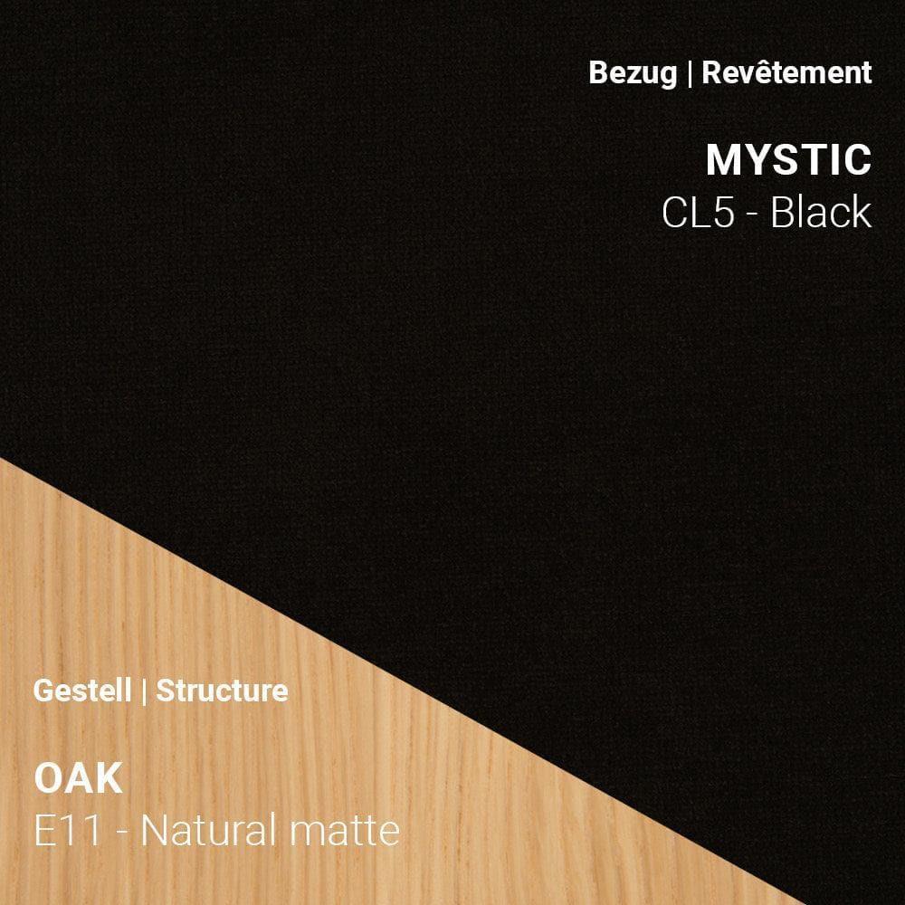 Stuhl SAGA C0110 in Mystic CL5 Black mit Eiche Natural Matte Gestell (E11)
