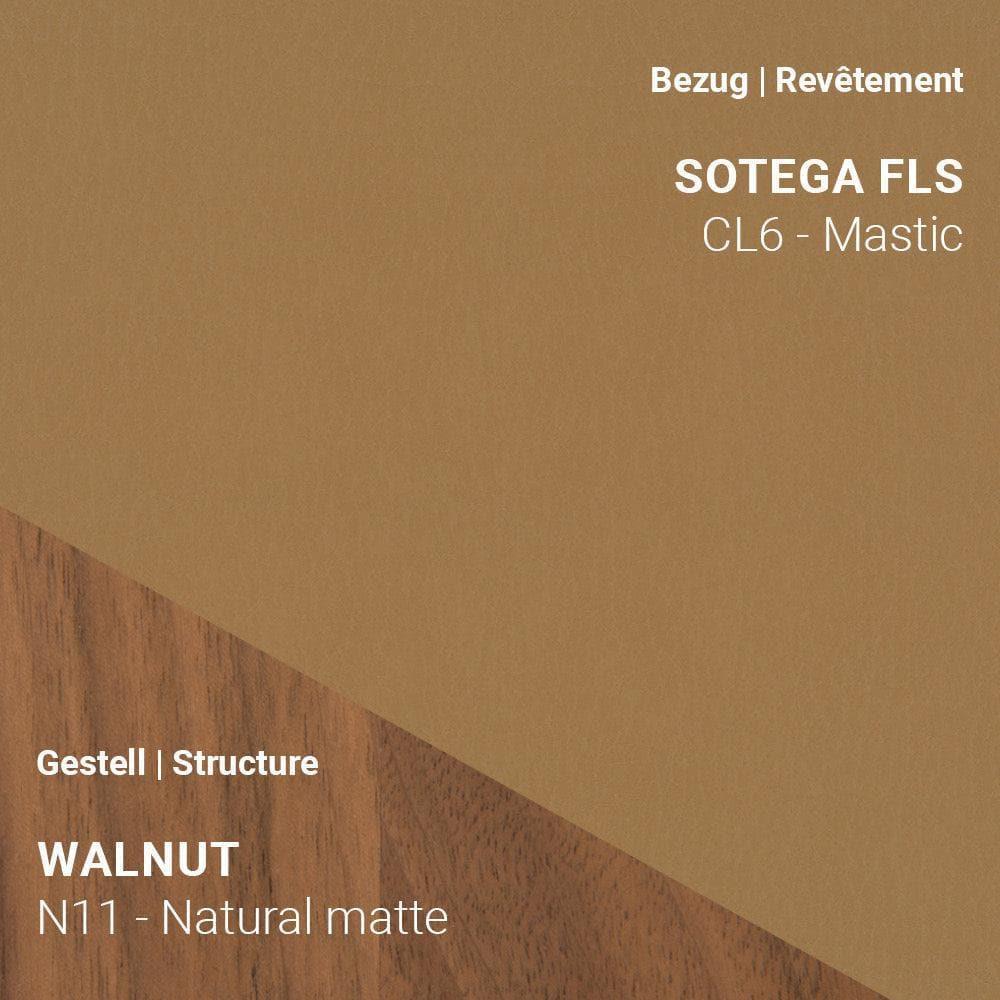 SAGA C0110 in Sotega FLS CL6 Mastic mit Nussbaum Natural Matte Gestell (N11)